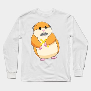 Scared Hamster with Cross Meme Hammond Long Sleeve T-Shirt